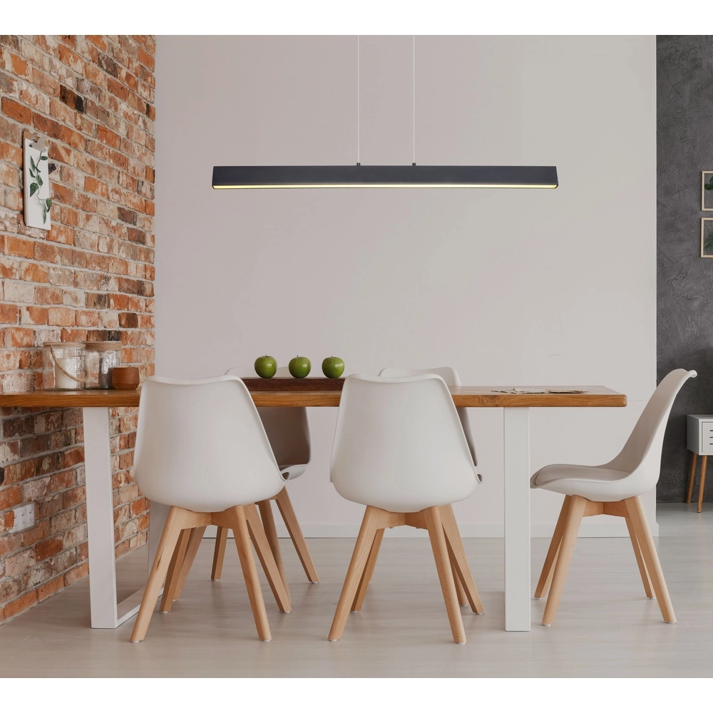 Strakke hanglamp Verena zwart 121cm Globo 9007371404599