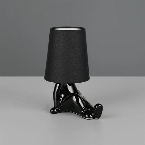 Tafellampje Huma zwart Trio 4017807682533