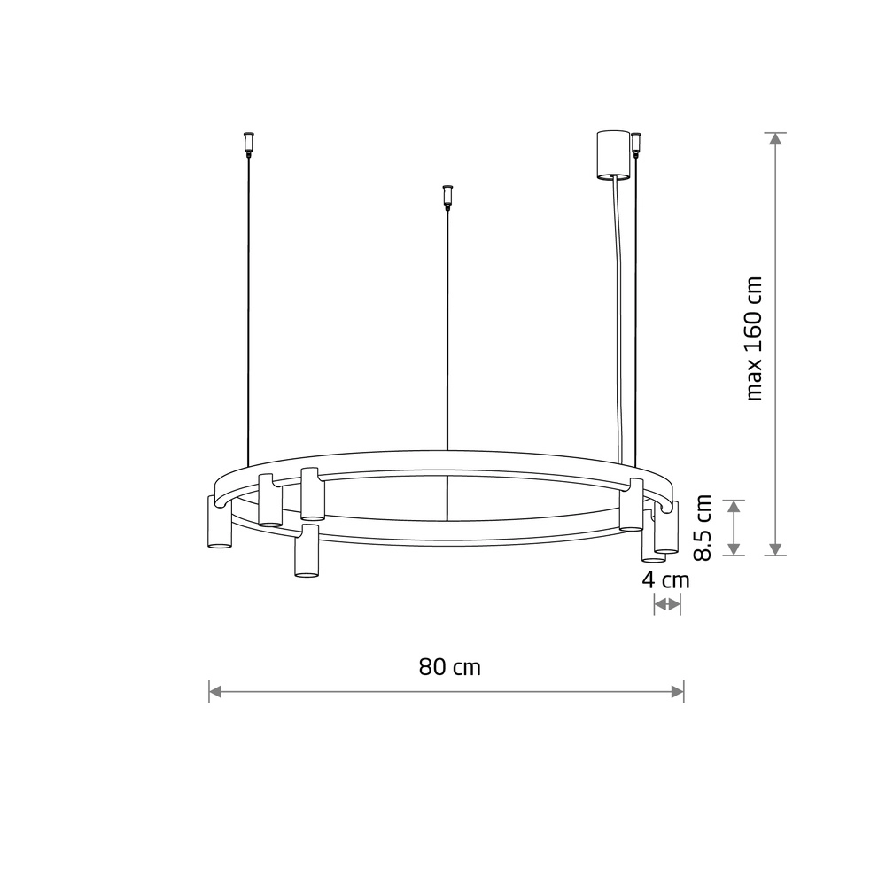 Design hanglamp Fourty zand bruin Ø 80cm Lyora 5903139122849