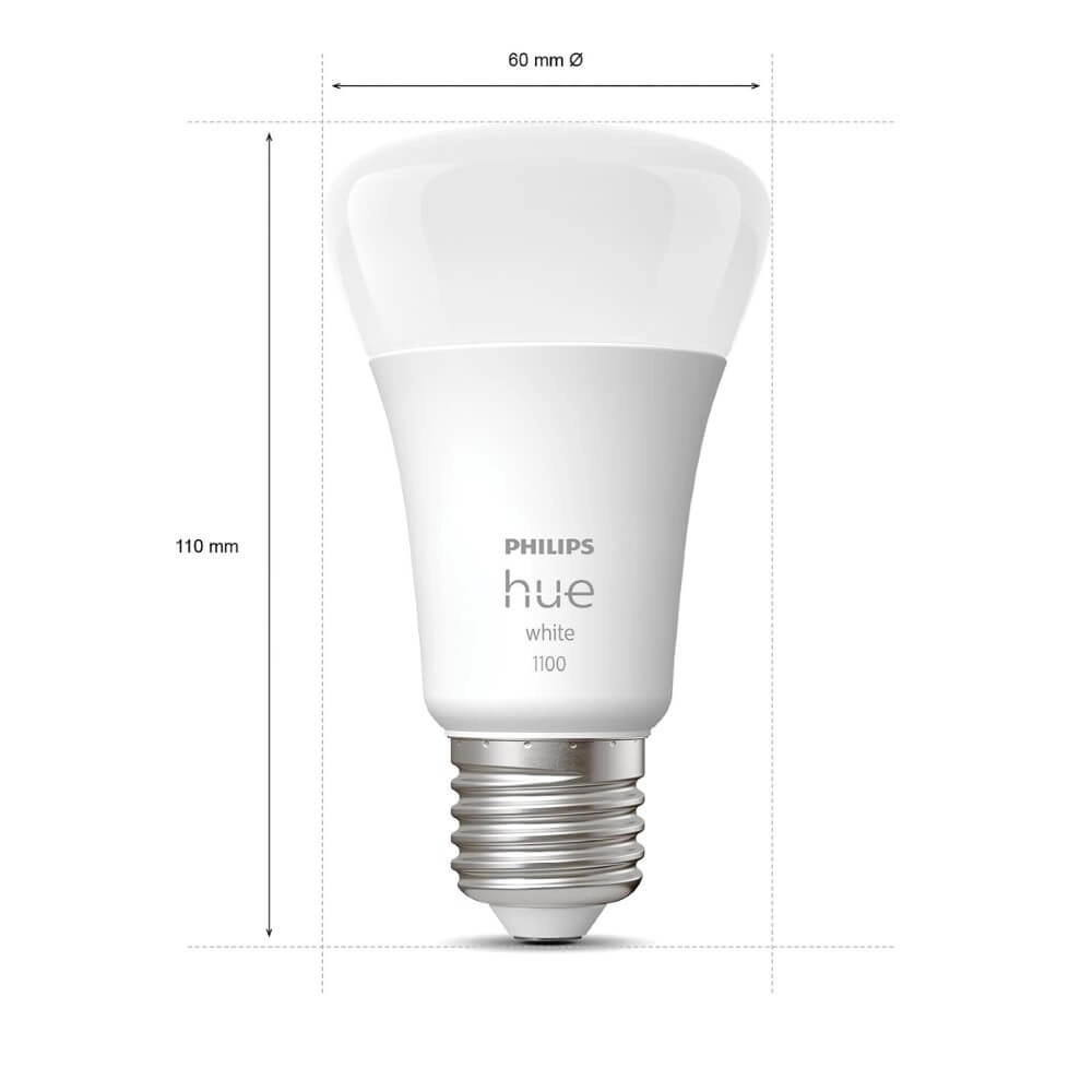 Hue - E27 - 10W - White set van 2 Philips 8719514289192