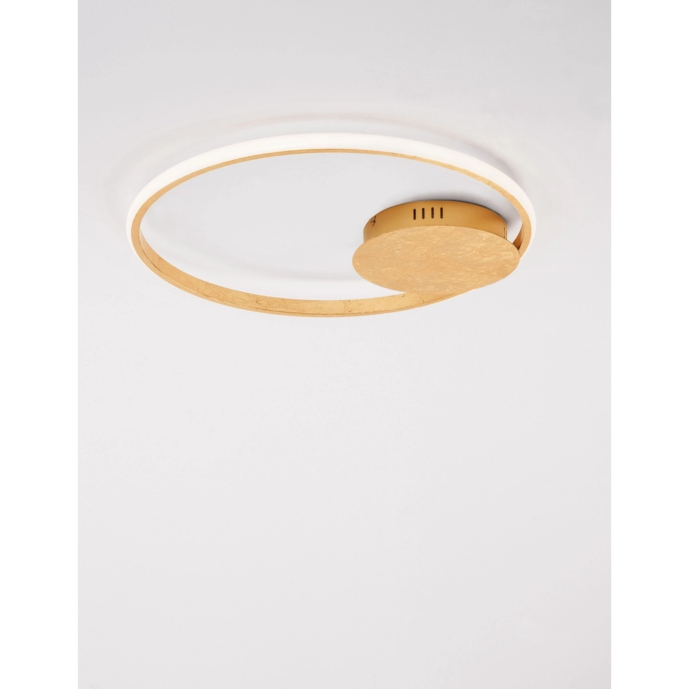 Ronde plafondlamp Fuline goud Ø 50cm