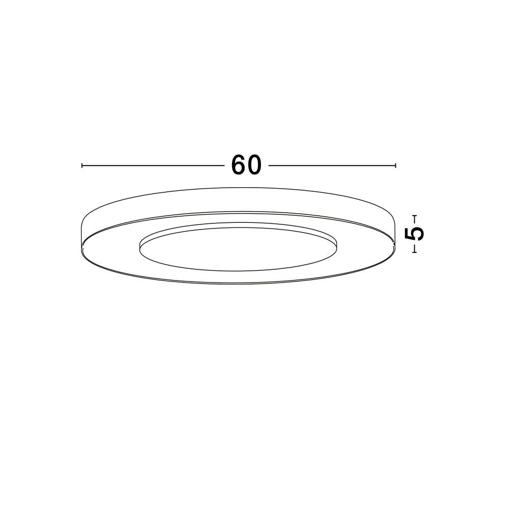 Plafondlamp Pada zwart Ø 60cm Lyora 5212017463319