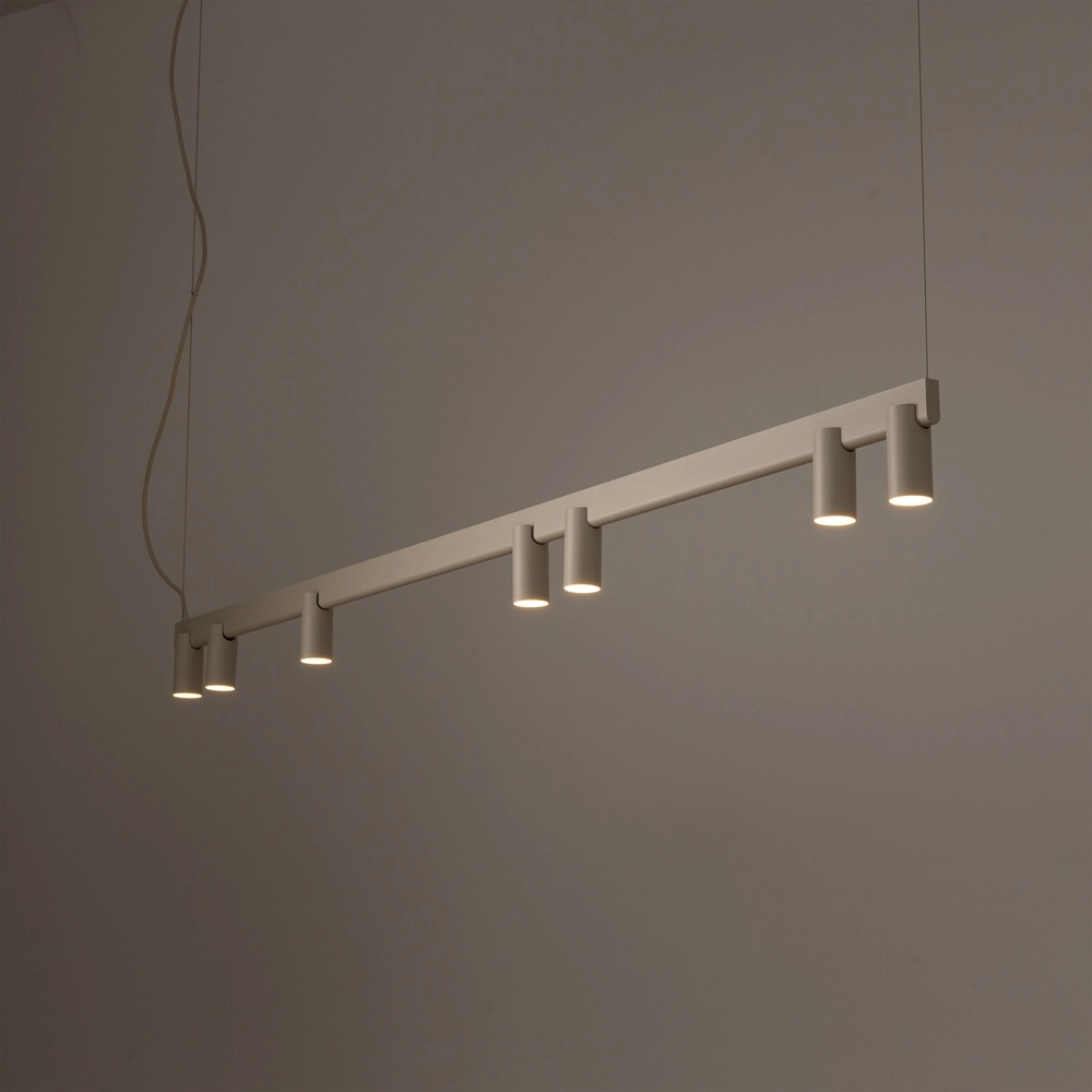Design hanglamp Fourty 7-lichts zand bruin Lyora 5903139122948