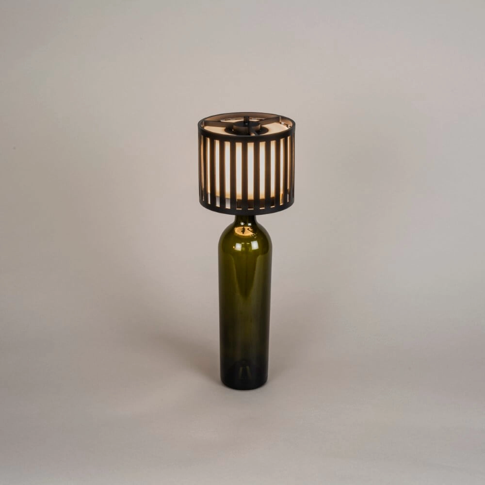 Unieke tafellamp Bottle zwart oplaadbaar KonstSmide 7318308377520