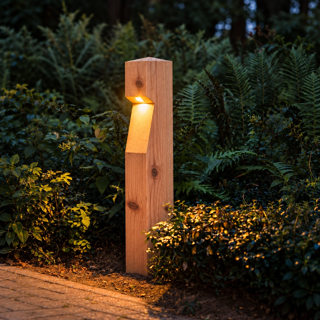 Houten padverlichting Eye 100 Douglas - 10x10x90cm - PH03 - 2700K