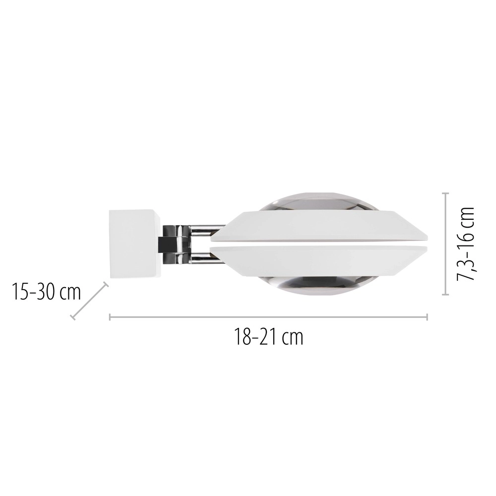 2L led wandlamp Pure Oculis wit Paul Neuhaus 4012248397015