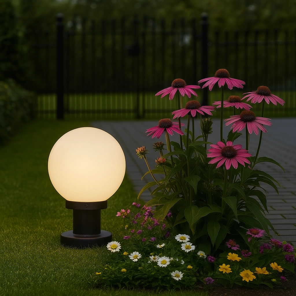 Bol lamp Bolano 31,5cm. sokkel opaal
