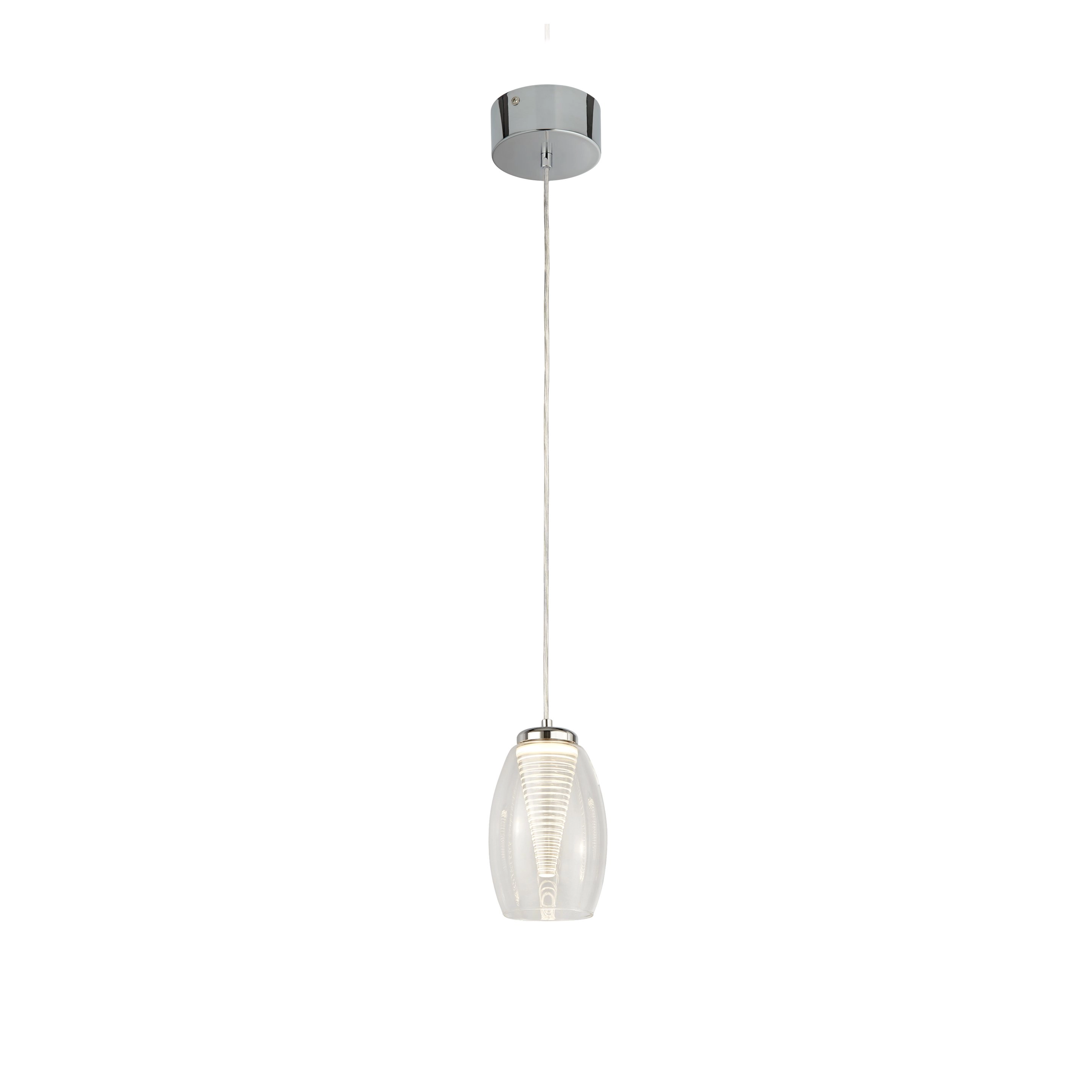 Hanglamp Cyclone chroom met helder glas Searchlight 5053423174495