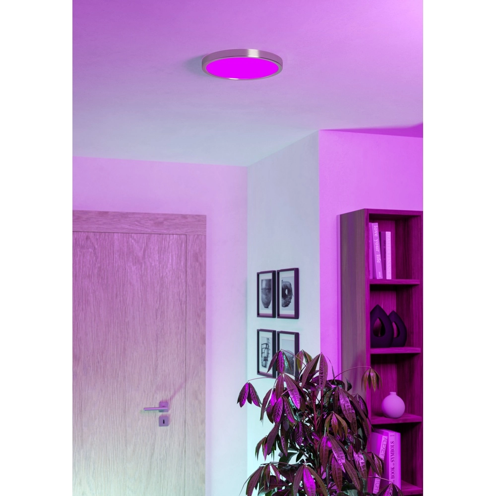 Plafonnière IP44 Fueva 6-Z rond - rvs - Ø 27,8cm Eglo 9008606330614
