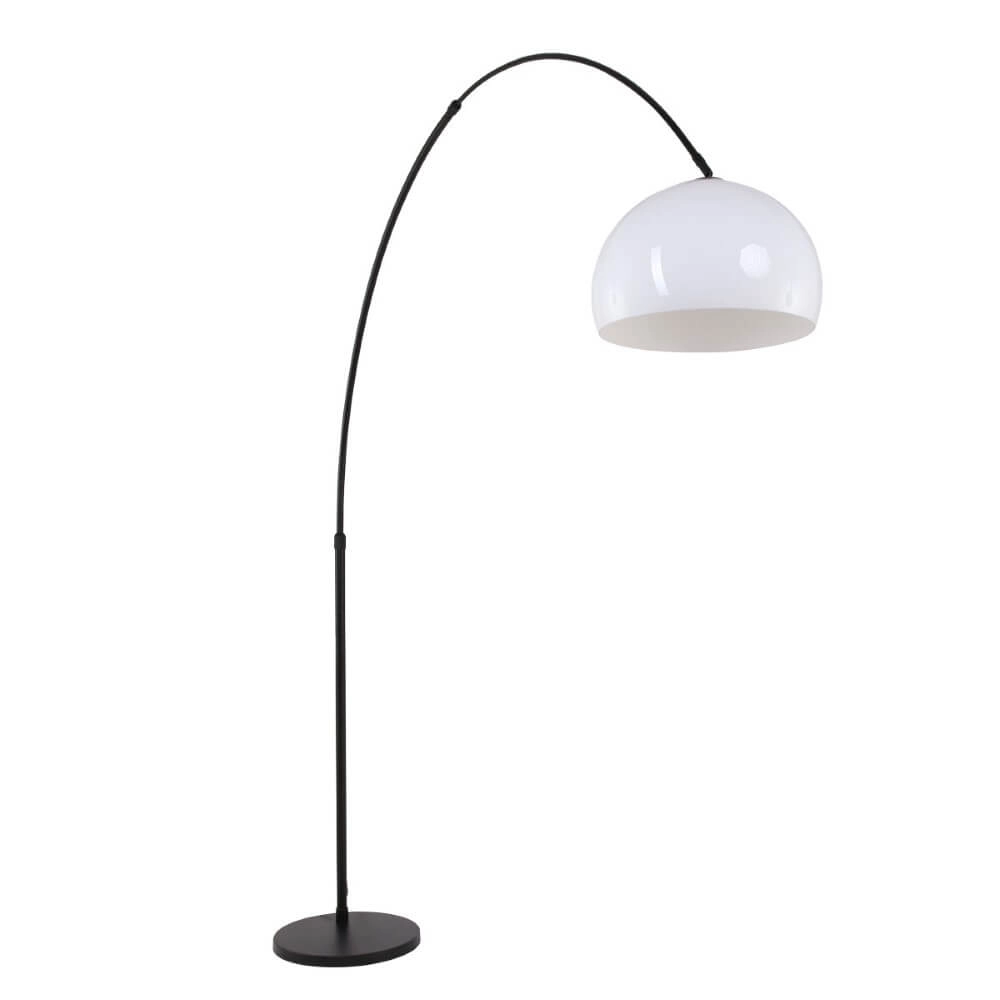Arc lamp Stresa zwart met witte lampenkap Steinhauer 8712746106640