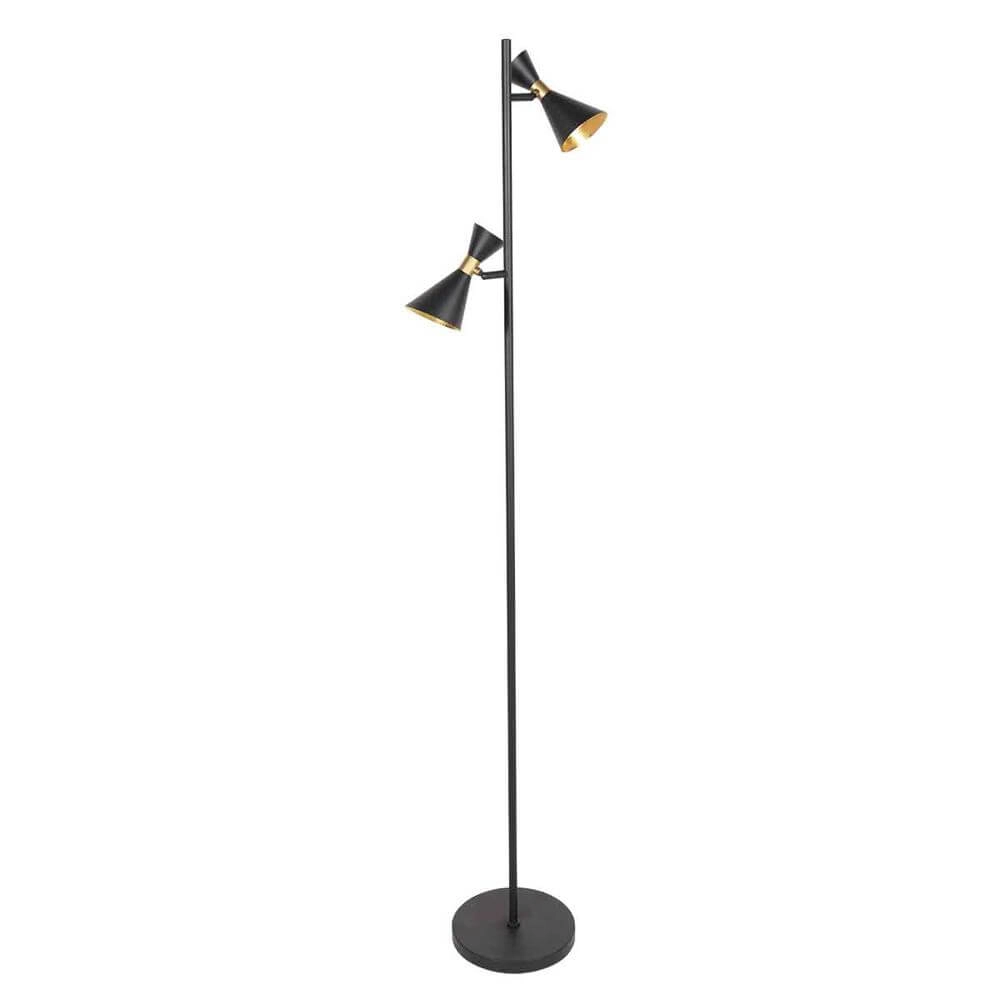 Design vloerlamp Preto zwart met goud