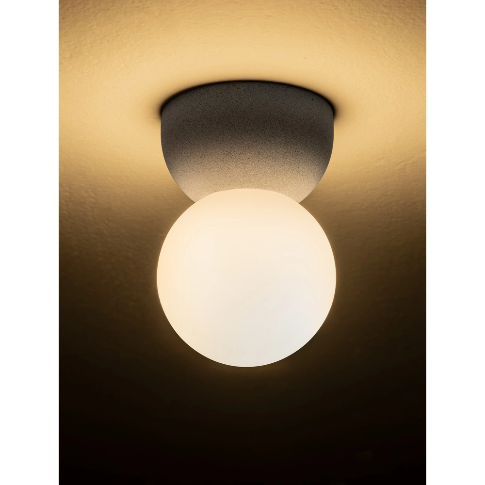Plafondlamp Zero betongrijs met wit