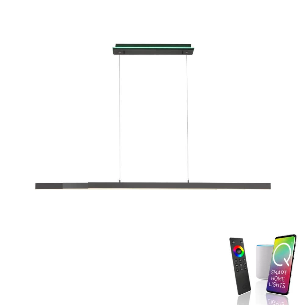 Moderne hanglamp Q-Arian antraciet Paul Neuhaus 4012248359846