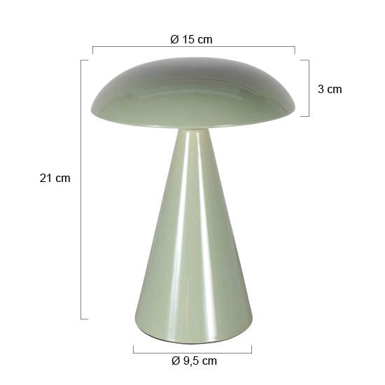 Oplaadbare tafellamp Mush groen Steinhauer 8712746188783