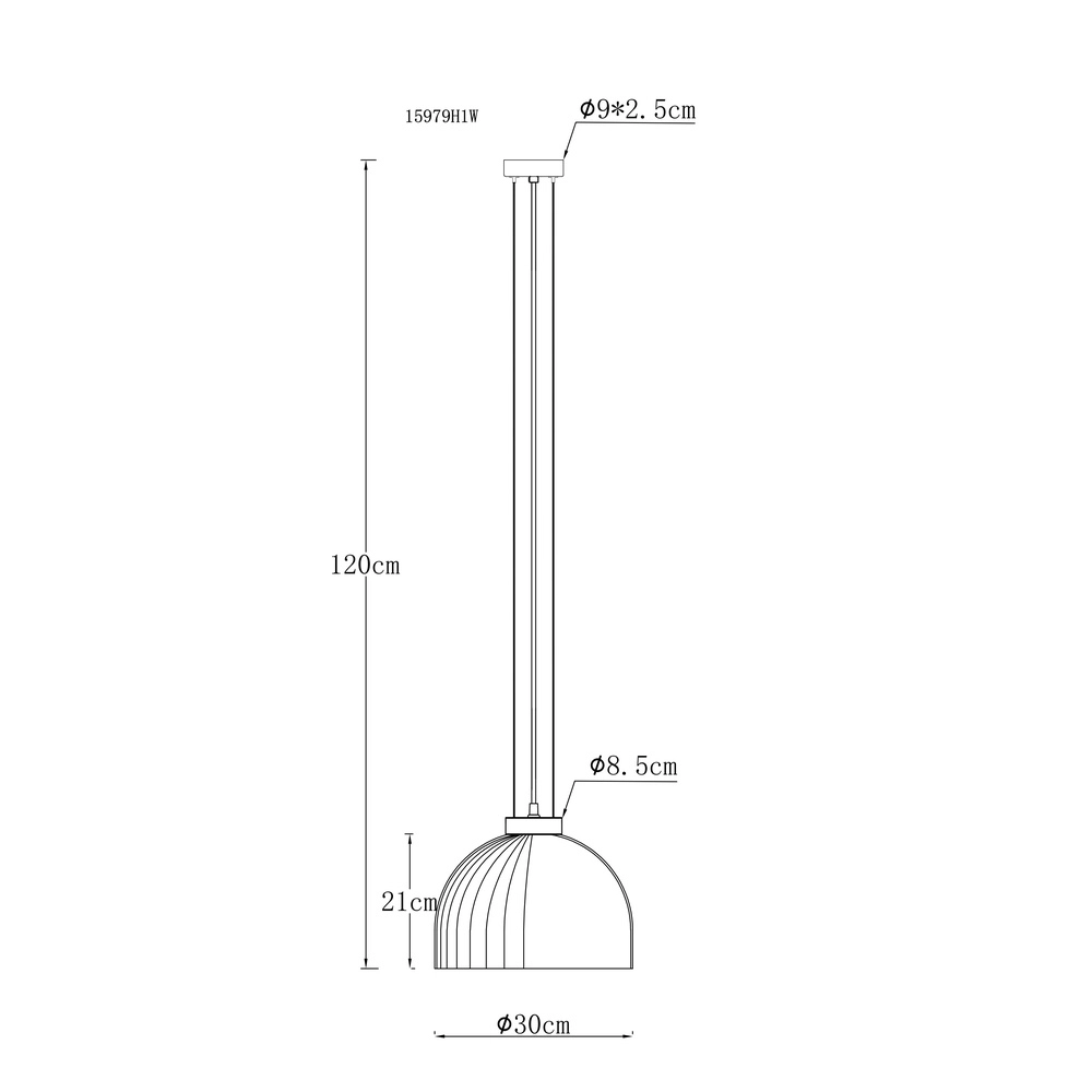 Hanglamp Swanson wit Ø 30cm Globo 9007371589999