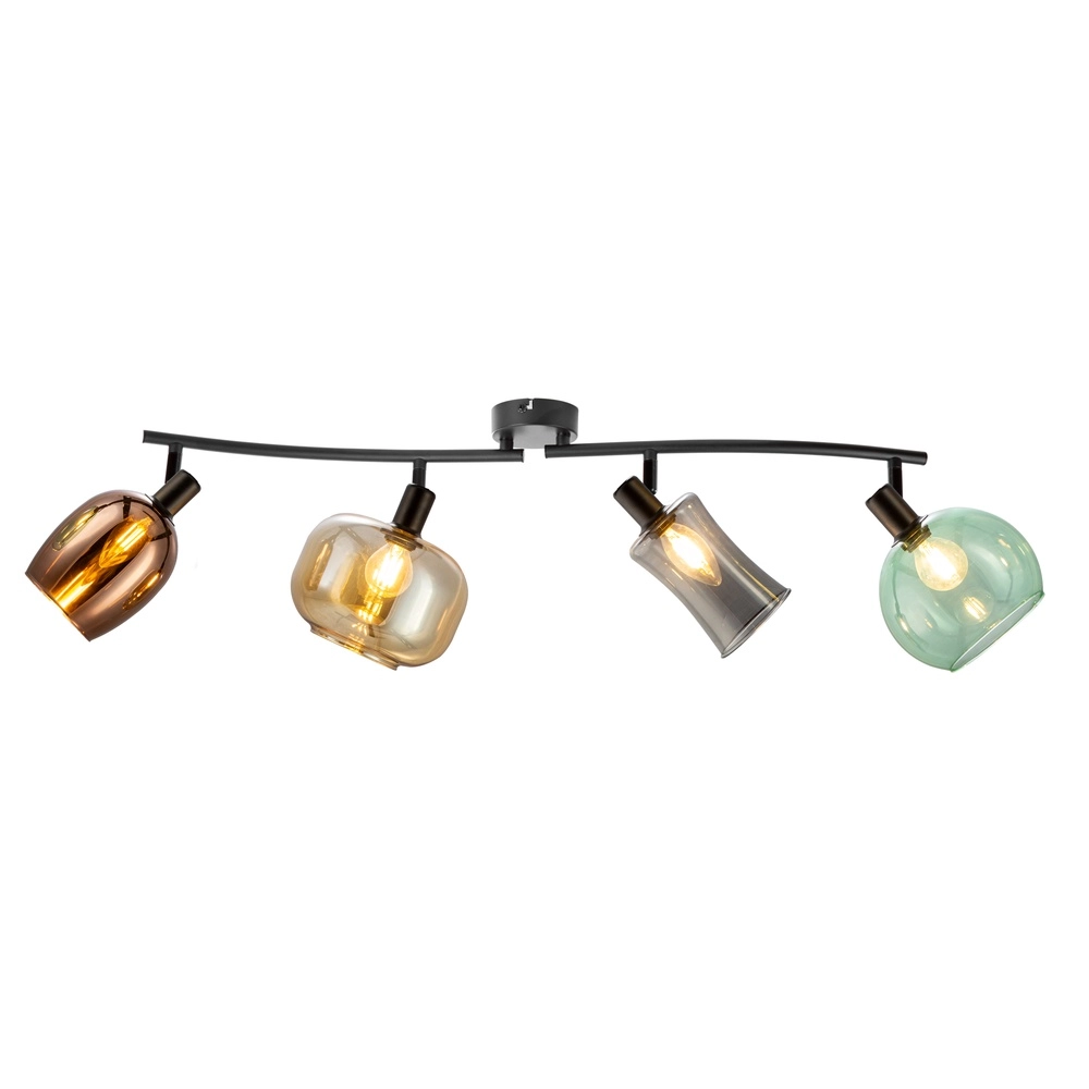 Plafondlamp Telesto gekleurd glas