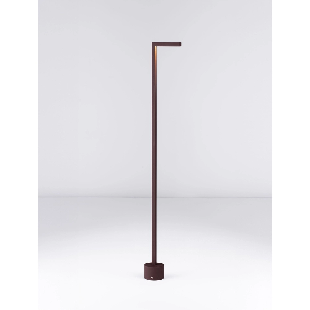 Strakke tuinlamp Pipe roestbruin 94,5cm Lyora 5212017465535