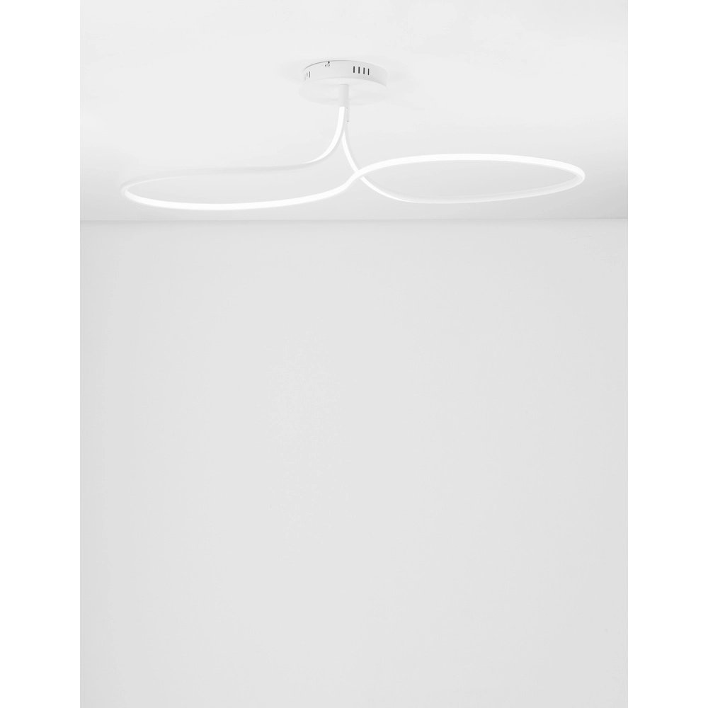 Plafondlamp Fungo krul wit