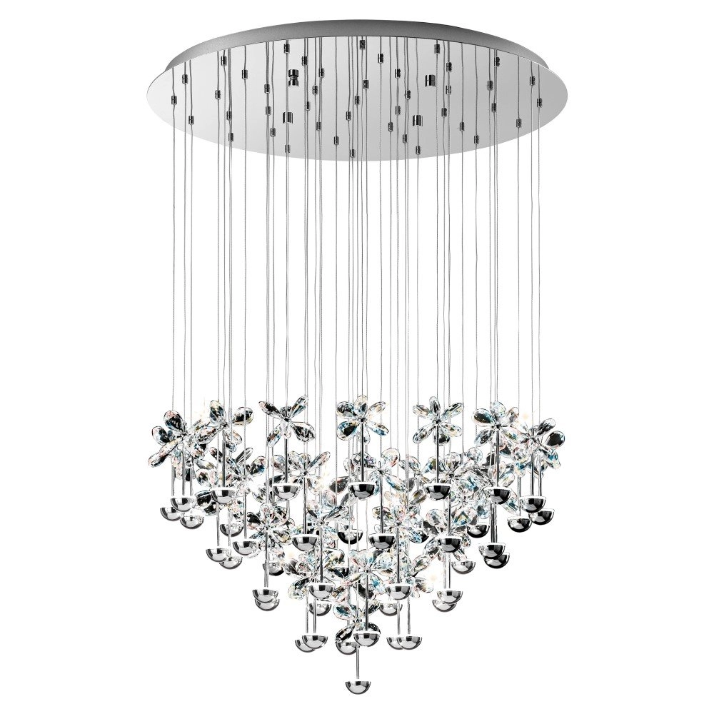 Design hanglamp Pianopoli 43-lichts 78cm grijs