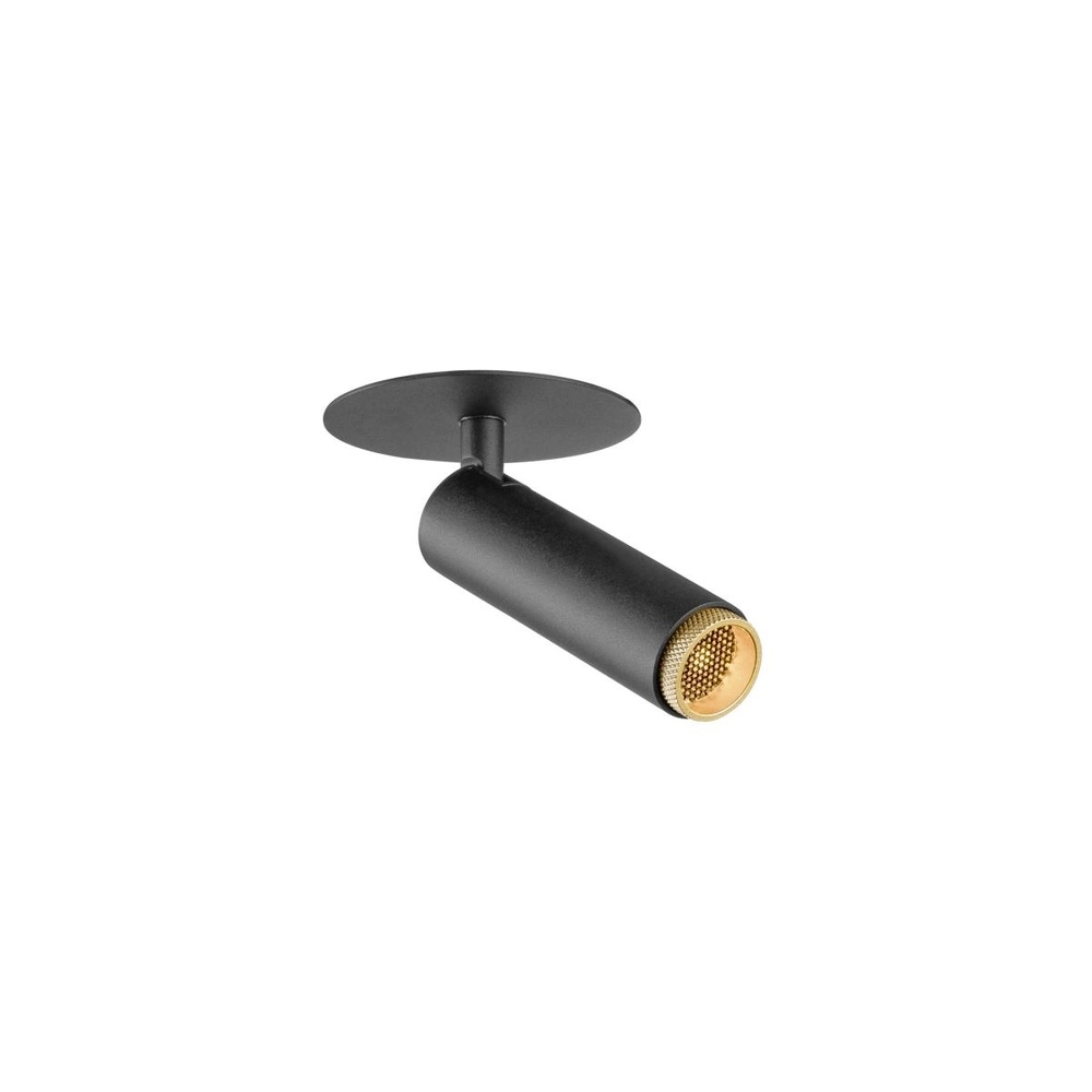 Inbouwspot Grip! S zwart met goud 2700K