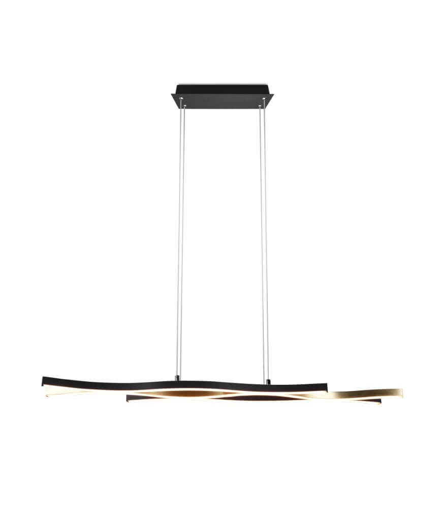 Hanglamp Blaze zwart met goud Trio 4017807540086