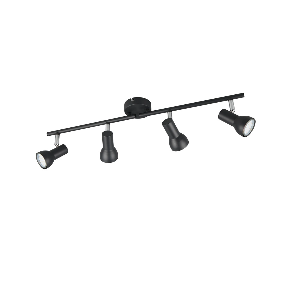 Plafondlamp Cantar zwart 4-lichts Trio 4017807615944