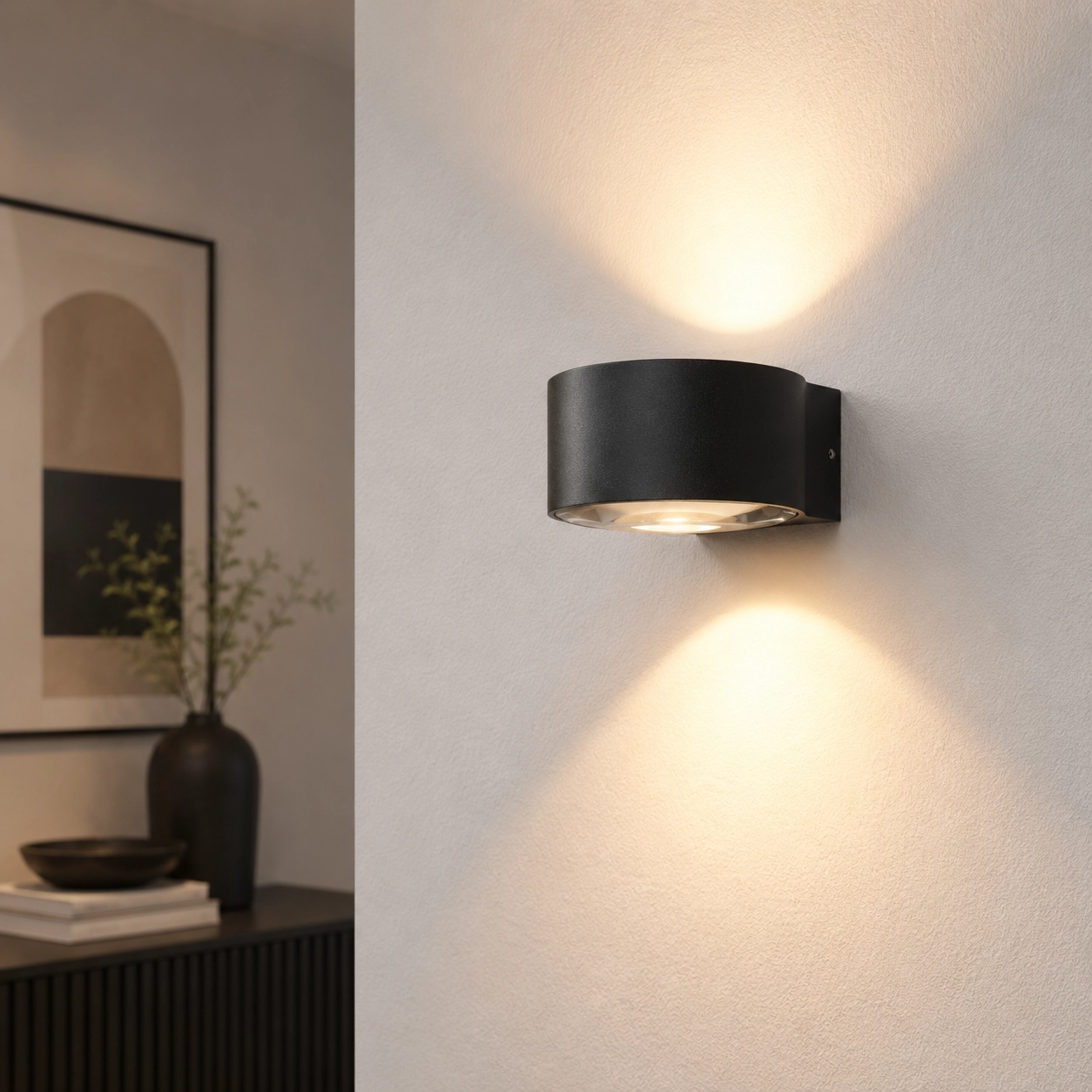 Design wandamp Hudson zwart