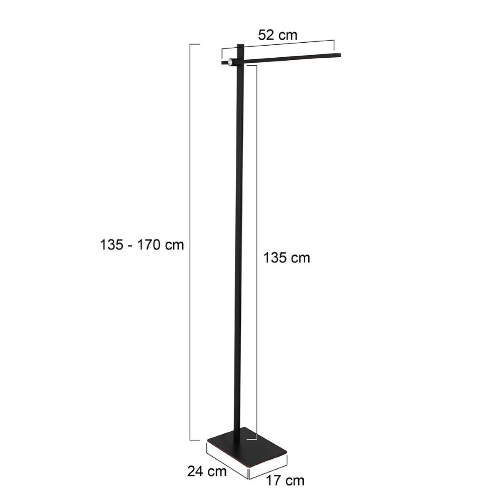 Zwarte led leeslamp Stekk Steinhauer 8712746132755