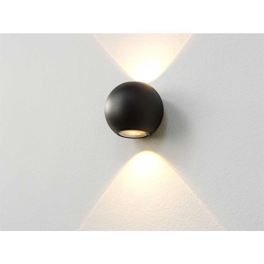 Led wandspot Denver rond - zwart
