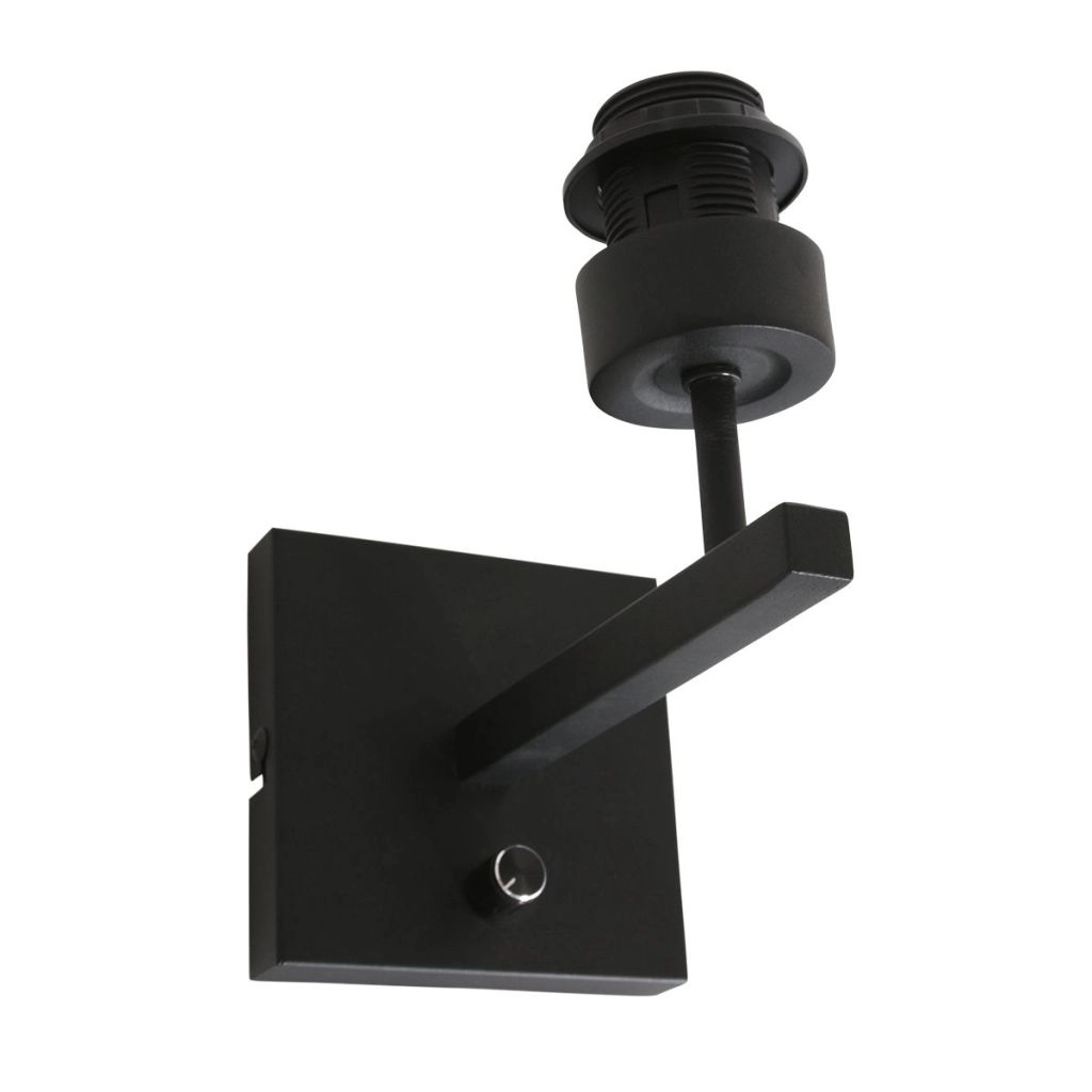 Zwarte wandlamp Stang met kurk kapje Ø20cm Steinhauer 8712746180558
