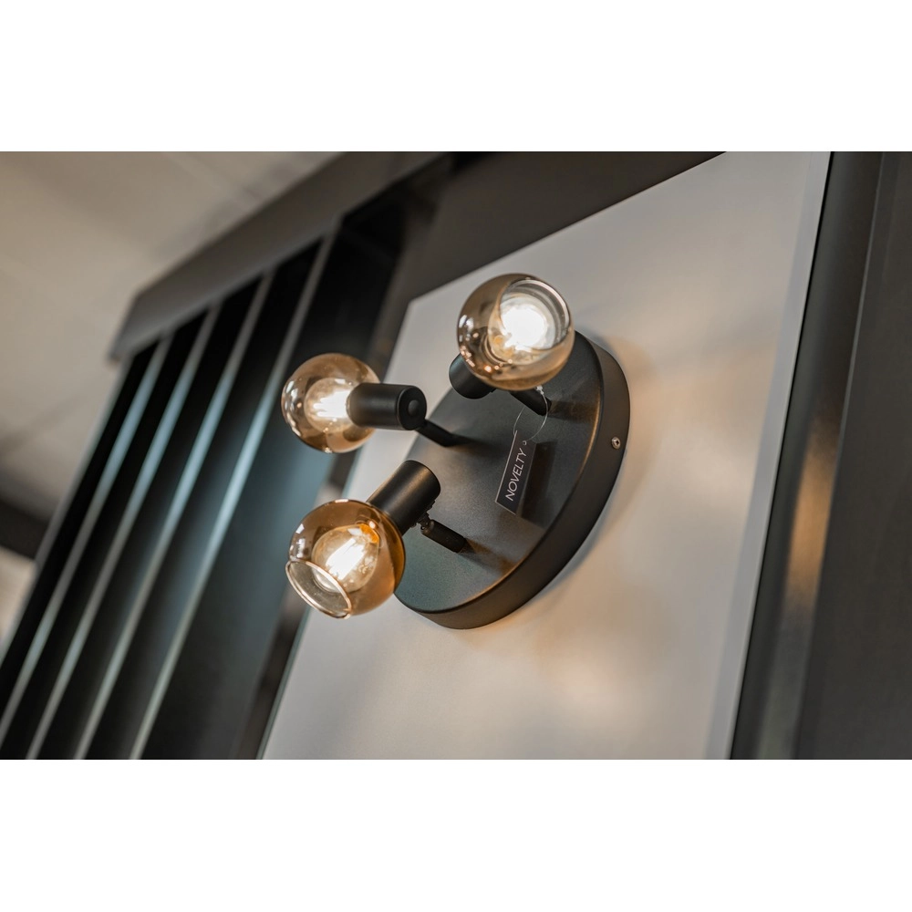 Plafondlamp Castellazo 3-lichts zwart Ø 25cm Eglo 9008606392100
