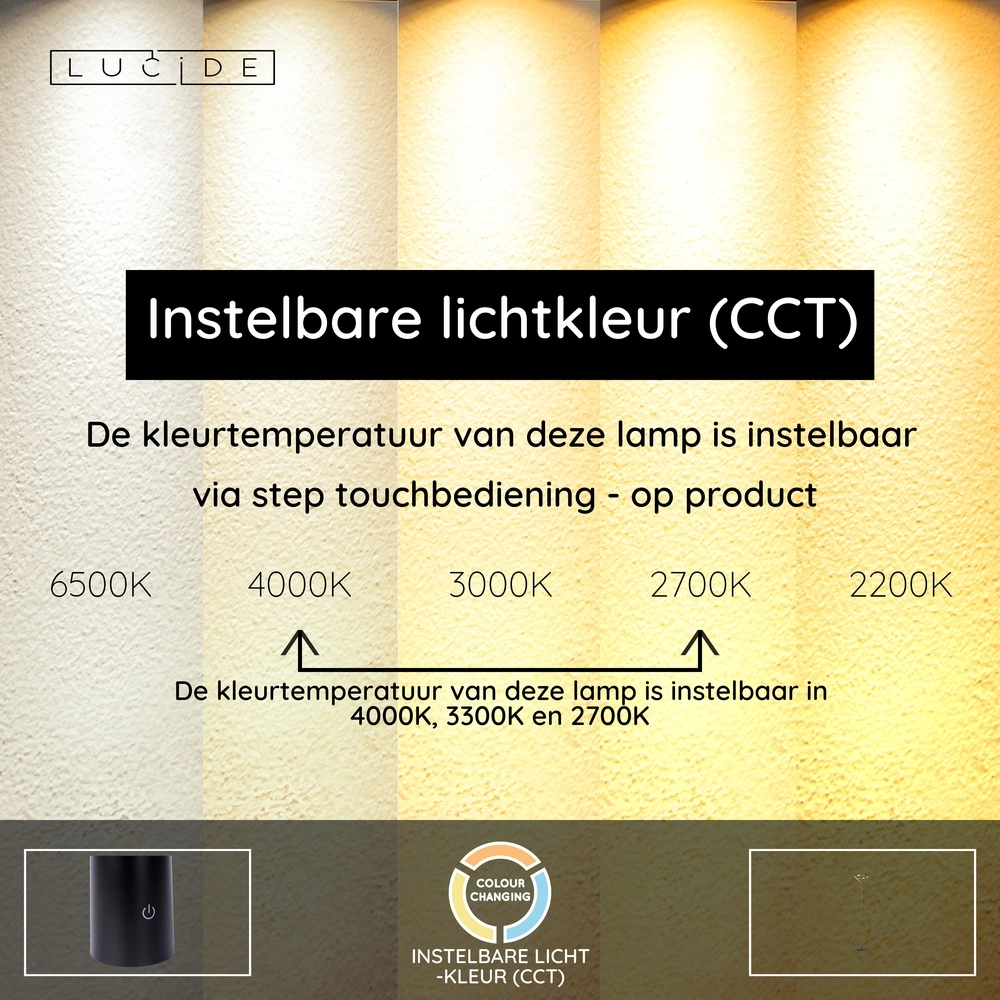 Strakke vloerlamp met leeslamp Applause geborsteld roodkoper - led Premium by Lucide 5411212221872