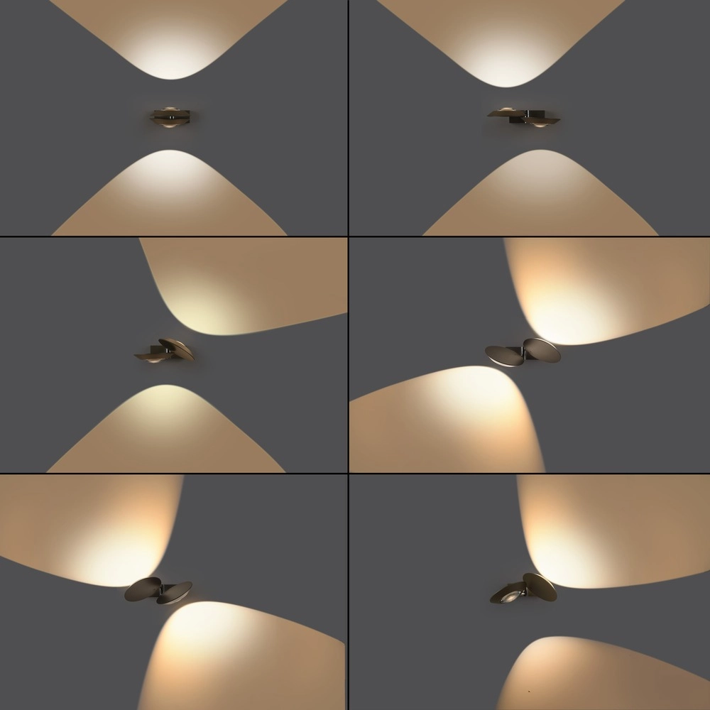 2L led wandlamp Pure Oculis bronce Paul Neuhaus 4012248397039