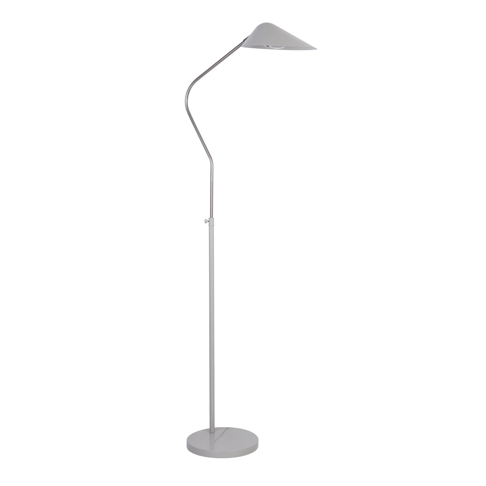 Vloerlamp Swan chroom met wit
