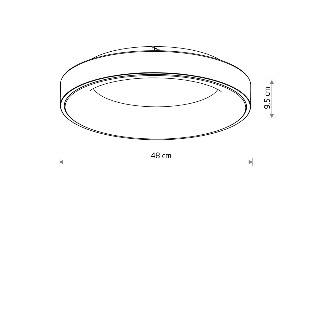 Plafondlamp Nikki Led zand bruin Ø 48cm - 4000K Lyora 5903139123662