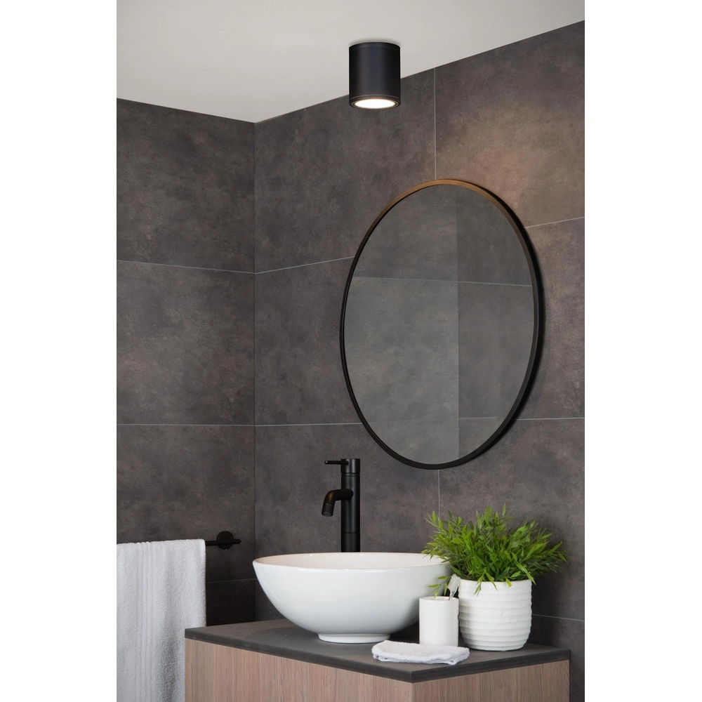 Plafondspot Aven badkamer IP65 zwart Lucide 5411212221438