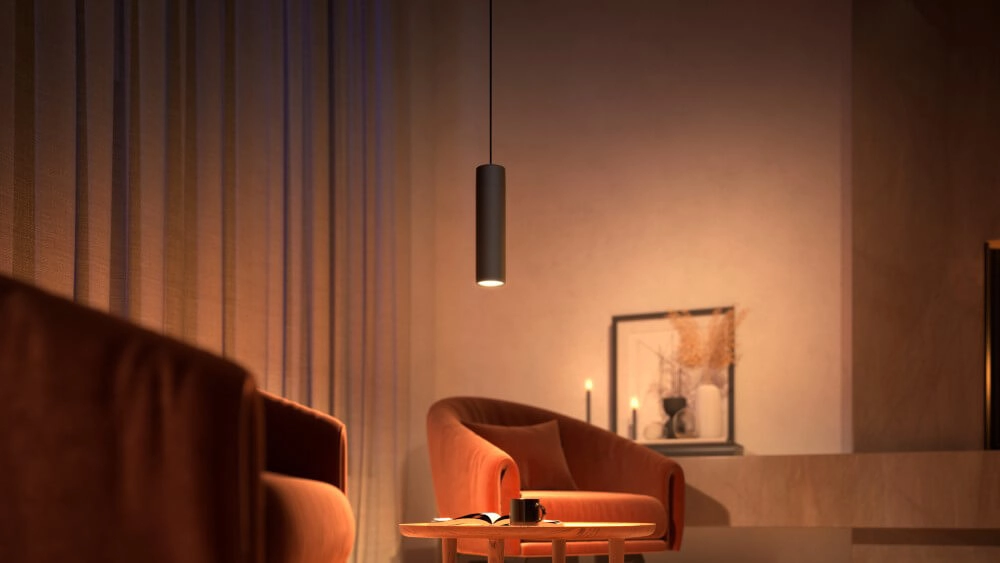 Hue Perifo - White and color set van 3 hanglampen zwart Philips 8719514407725