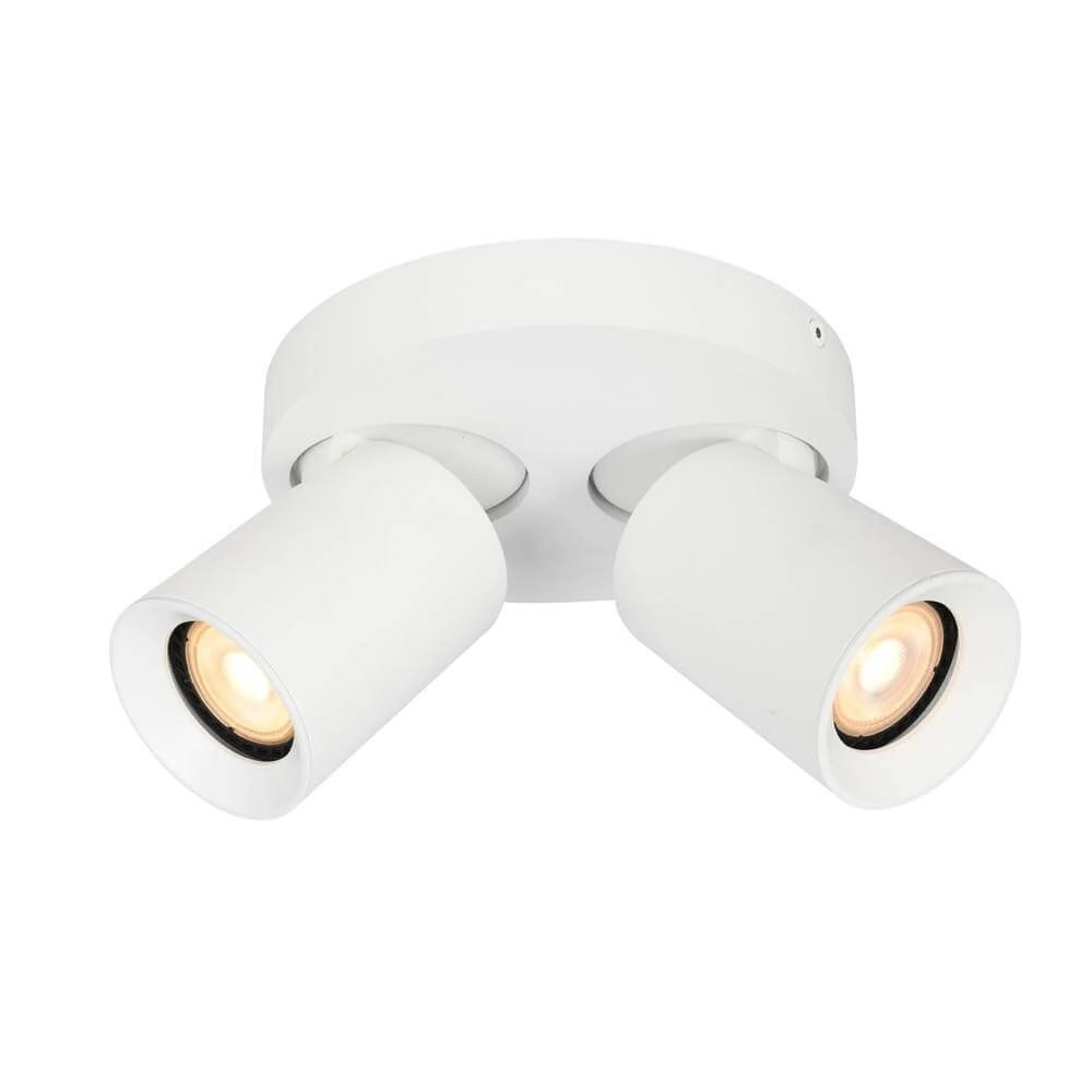 Ronde plafondlamp Megano 2-lichts wit