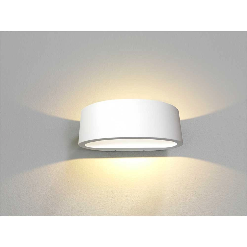 Witte muurspot Sharp 19cm - wit