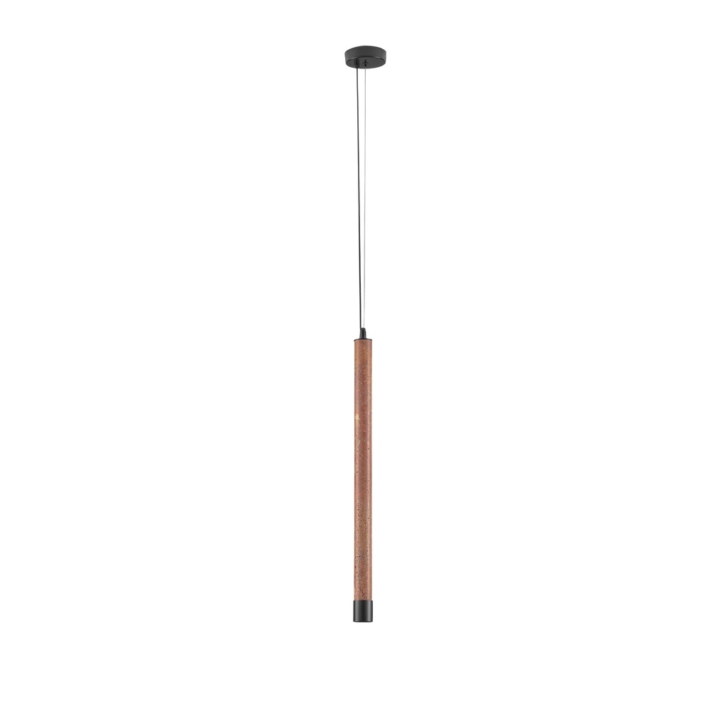 Moderne hanglamp Muse zwart met rood travertin Lyora 5212017495808