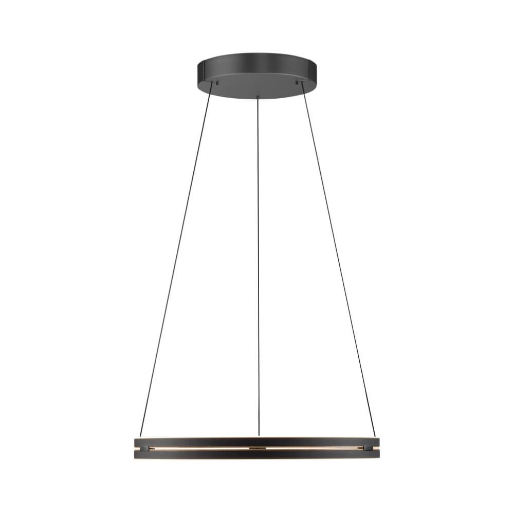 Strakke hanglamp Pure E-Loop zwart Ø 70cm Paul Neuhaus 4012248384336