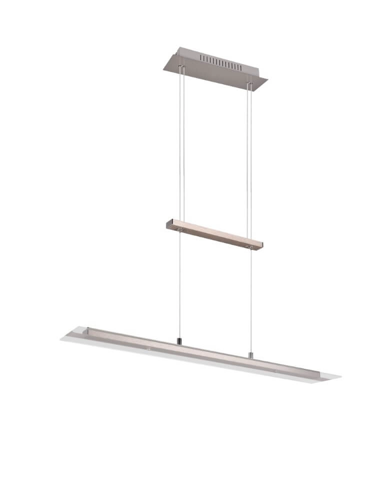 Glazen hanglamp Milos nikkel Trio 4017807588262