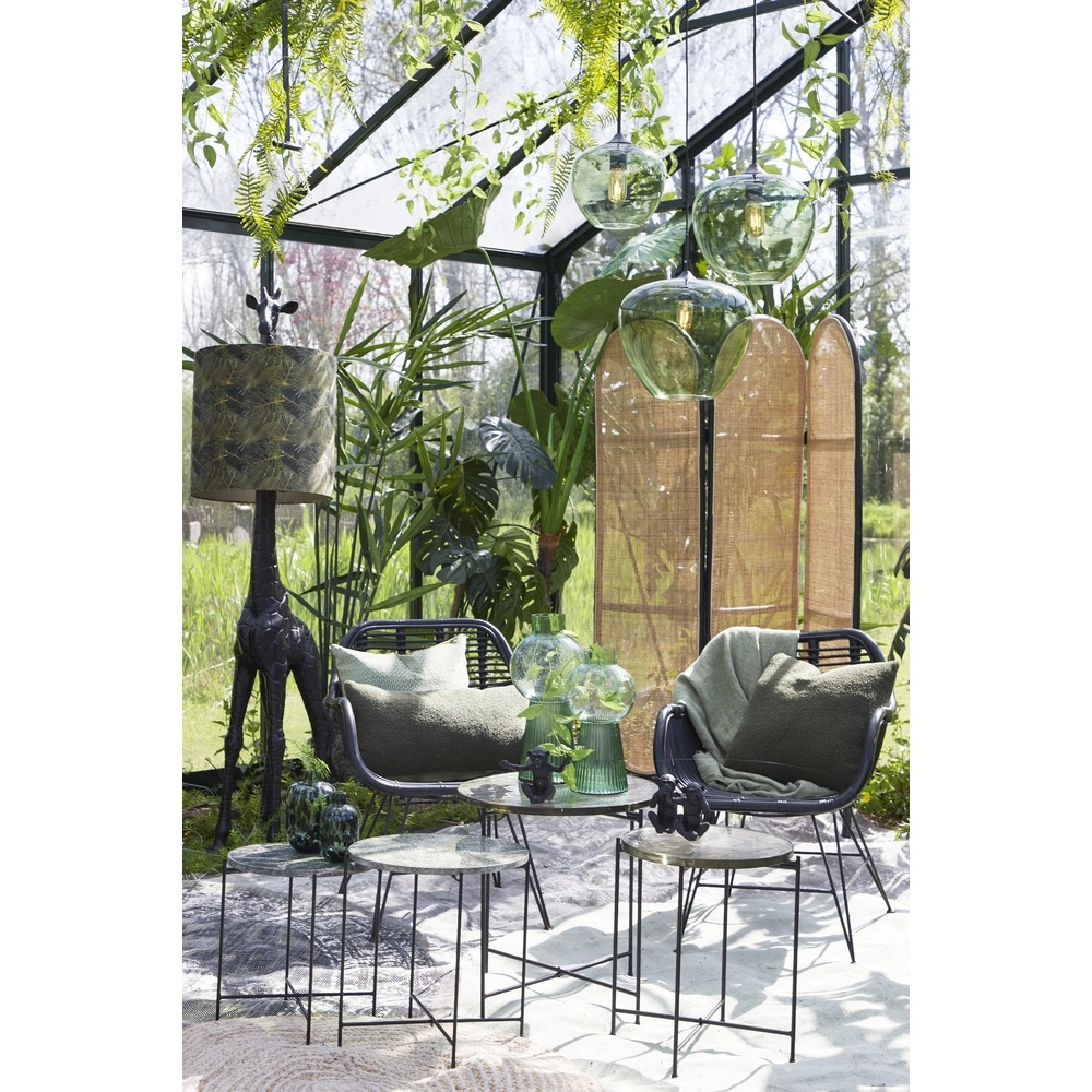 Glazen hanglamp Mayson Ø 40cm - groen glas Light & Living 8717807614225