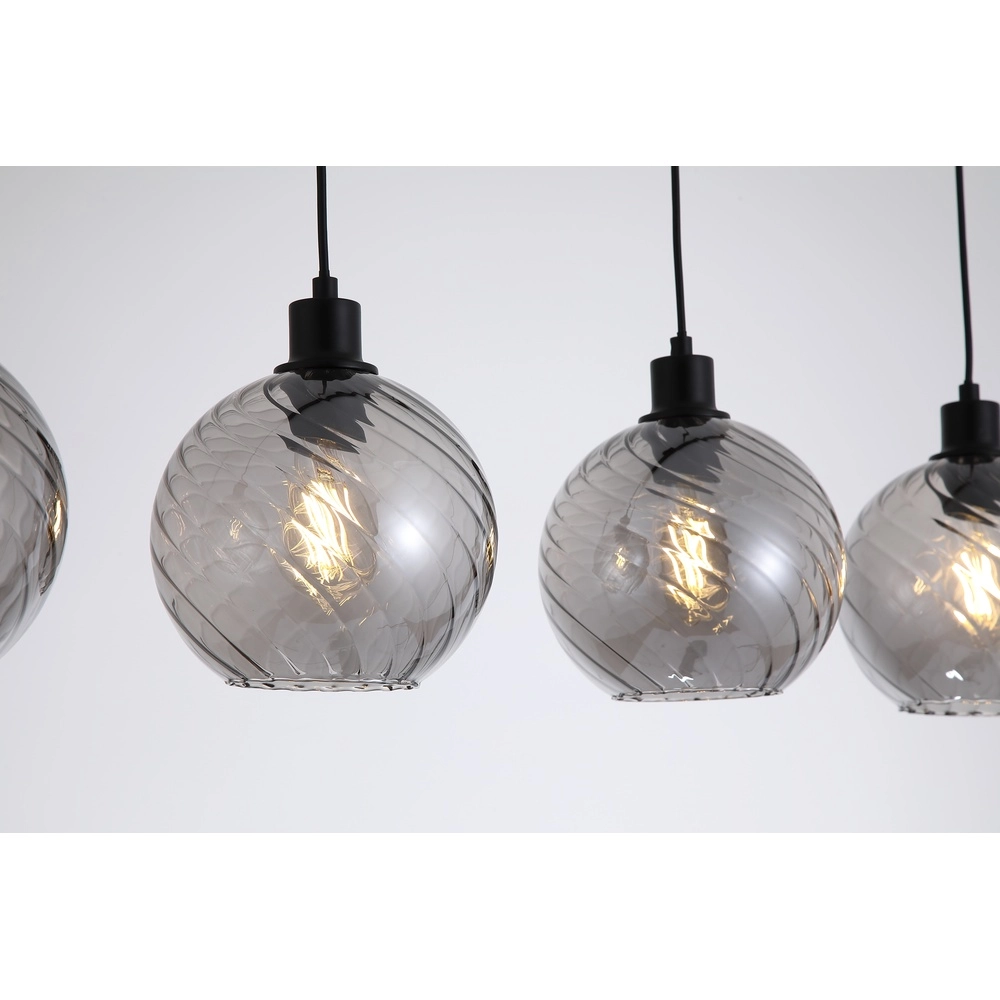 Hanglamp Radiance 4-lichts zwart Searchlight 5053423305806