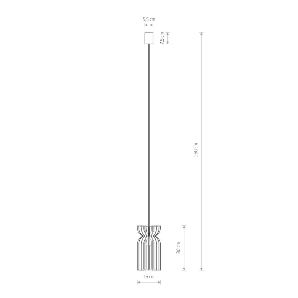 Houten hanglamp Kymi Ø 16cm- houtbruin Lyora 5903139105712