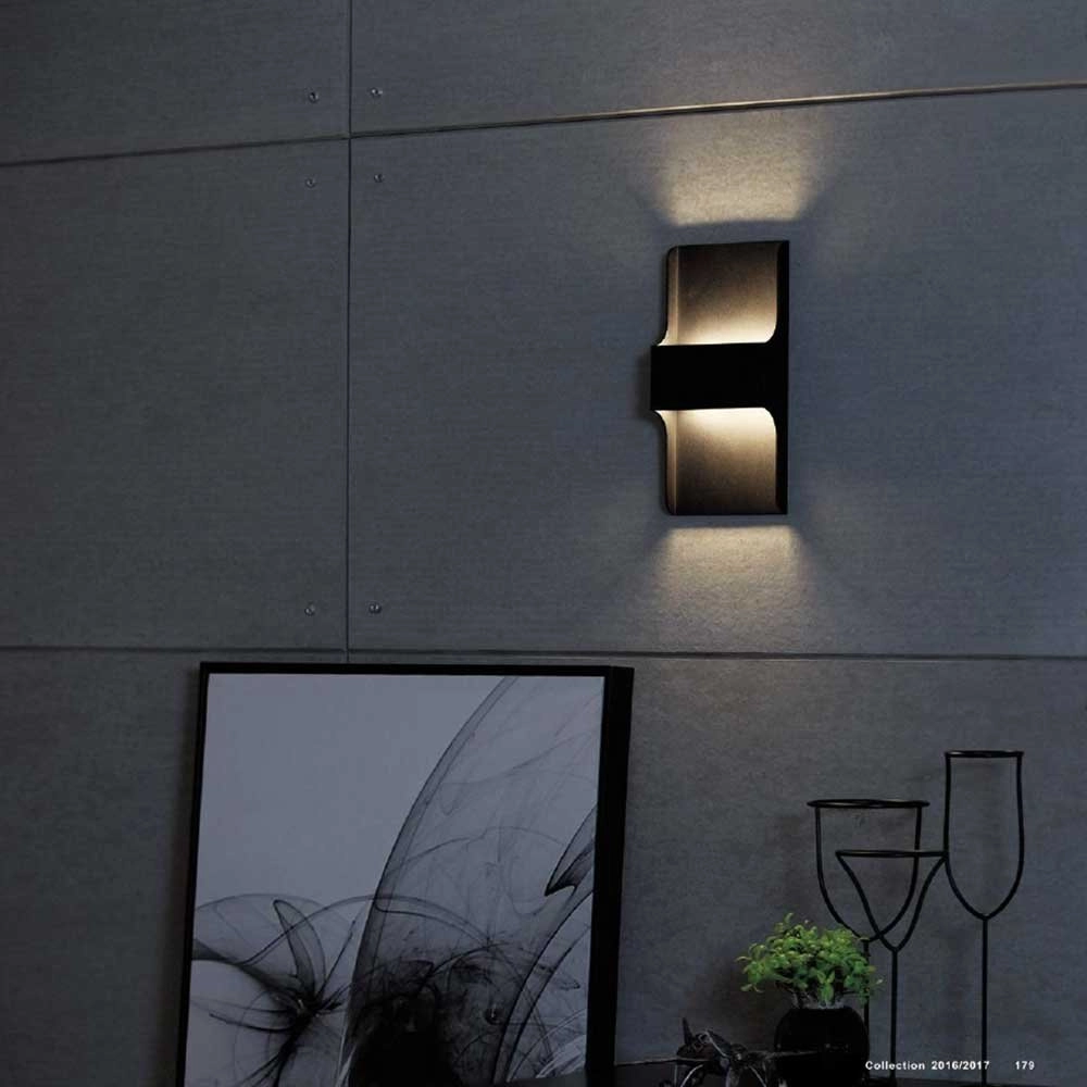 Led buitenlamp Dallas Up - Down zwart Artdelight 8719831734641