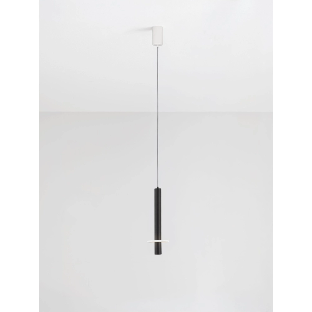 Design hanglamp Noemi zwart met wit Ø 11cm Lyora 5212063503274