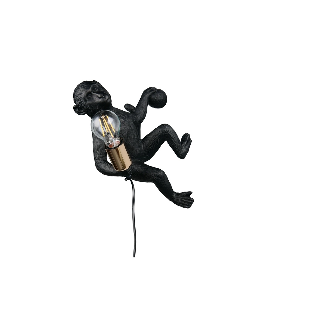 Wandlamp Louy aapje zwart Trio 4017807667943