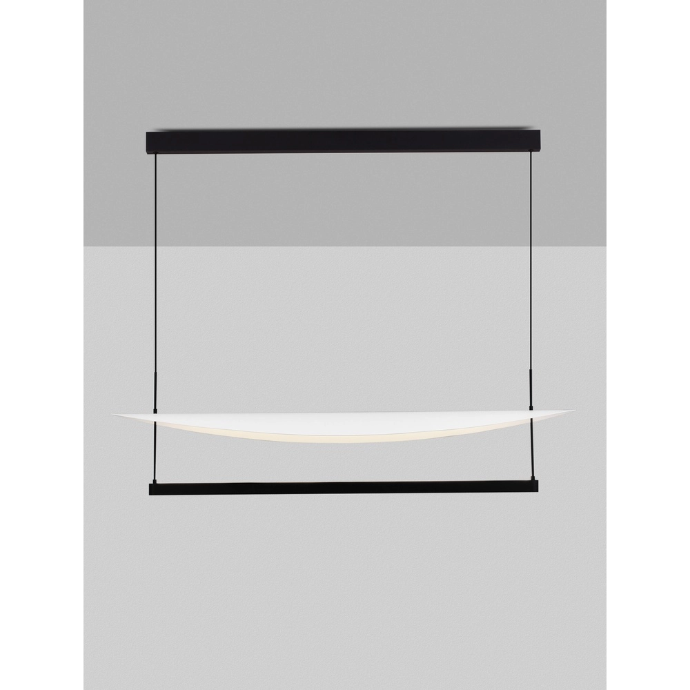 Design hanglamp Diona ovaal zwart met wit