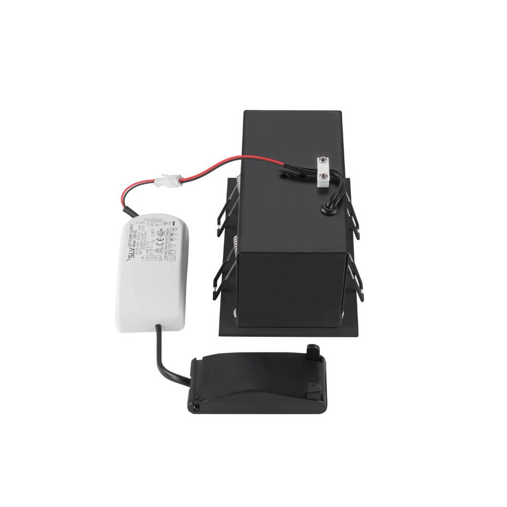 Vierkante led inbouwspot Kadux Double 2x Led - zwart - 3000K SLV 4024163279109
